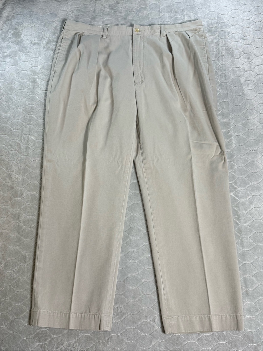 Vintage Polo Ralph Lauren Andrew Pants 40x29 Fits 38x28.5 Beige Chino Pleated